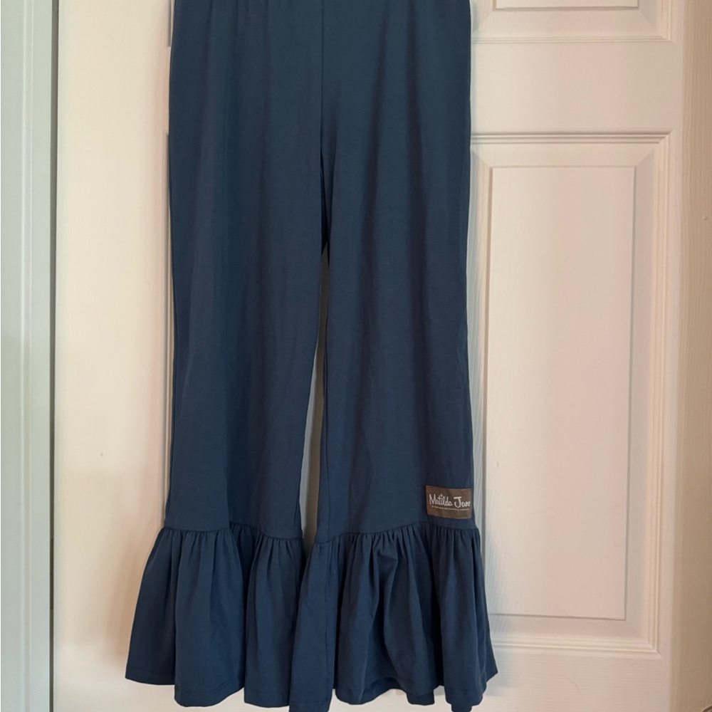 Matilda Jane Blue Ruffle Cropped Pants
